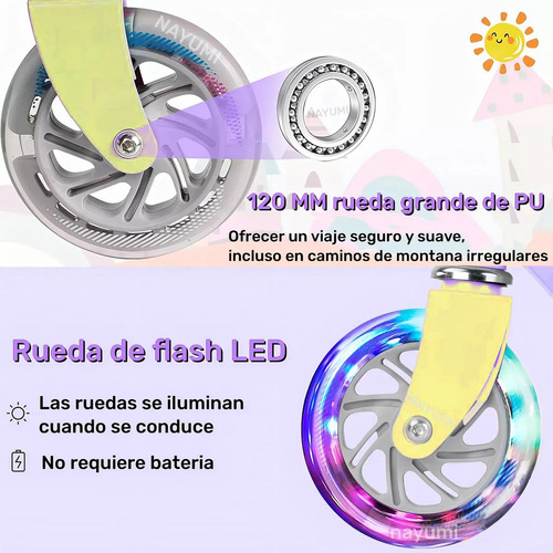 Scooter Patin Del Diablo Ajustable Plegable Niños Y Adolesce