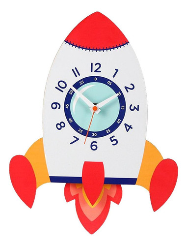 Reloj De Pared Lindo 3d Reloj De Péndulo Reloj Cohete