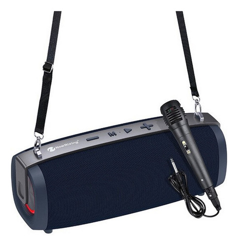 Bocina Parlante Mi Portable Bluetooth Nr-6019 + Microfono Color Azul