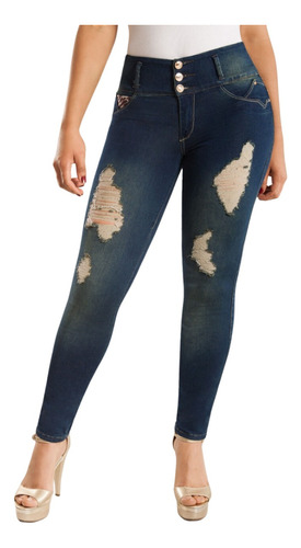 Jeans Colombiano Con Control De Abdomen Bp Azul New Rodivan