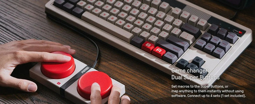 // Teclado 8bitdo Retro Mecánico Con Bluetooth 2.4g Usb-c