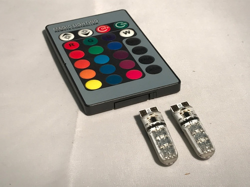 Imagen 10 de 10 de Lamparas Led T10 -5050x6 Rgb Control Multicolor Posicion Z50