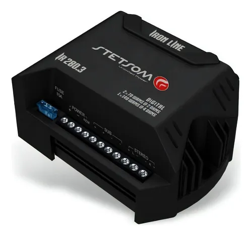 Amplificador para autos, pickups & suv Stetsom Iron IR 280.3 clase D con 3 canales y 280W