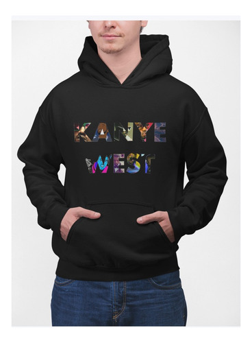 Poleron Unisex Kanye West Musica Rack Letras Estampado