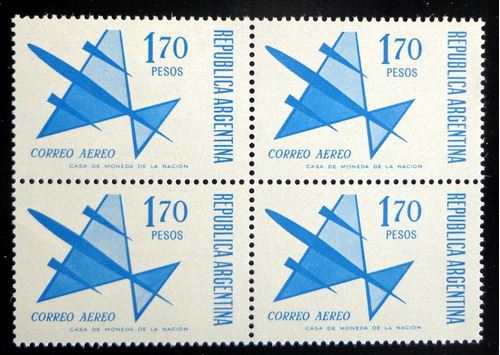 Argentina Aviones, Cuadrito Gj 1578 1,70p 1971 Mint L9288