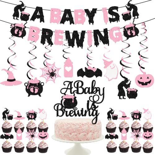 Halloween Baby Shower Fiesta Decoraciones Chica Rosa Q1q9u