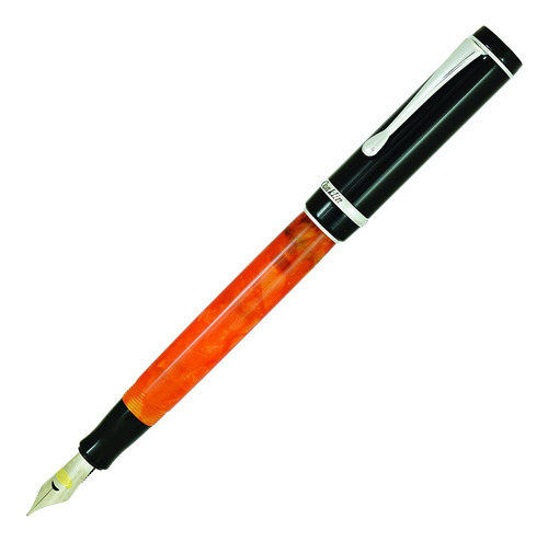 Pluma Estilografica Marmol Naranja Punta Ancha Conklin