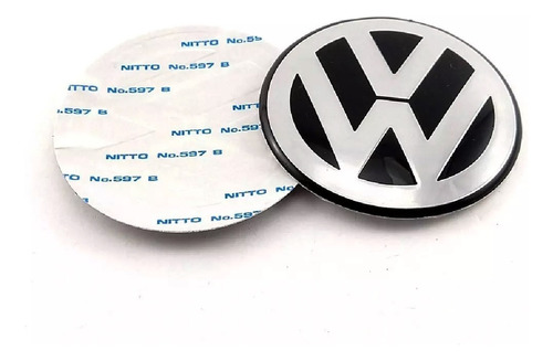 Jogo 4 Emblema Logo Adesivo Centro Roda Vw Volkswagen 51mm