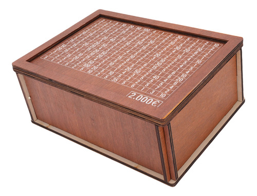 Economizando Dinheiro Em 2000 Euros Savings Challenge Wooden