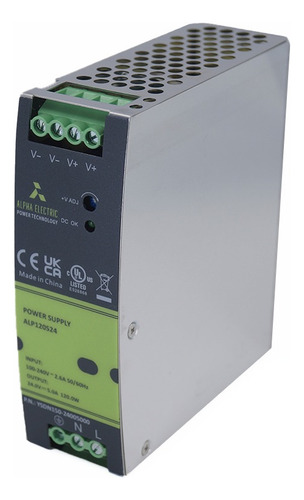 Fuente De Poder 120w 5a 24vdc Equiv Meanwell Edr-120-24