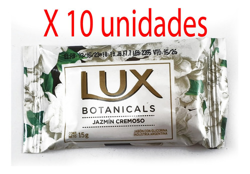 Jabón Lux Botanicals Jazmín Cremoso 15 Grs X 10 Unidades