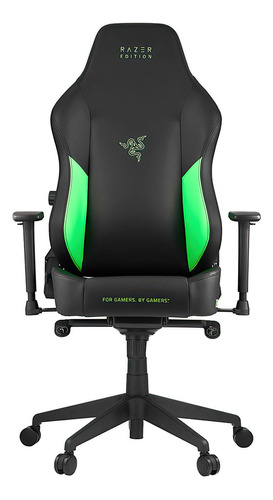 Silla de escritorio Razer Tarok Ultimate gamer ergonómica  negra y verde con tapizado de cuero sintético