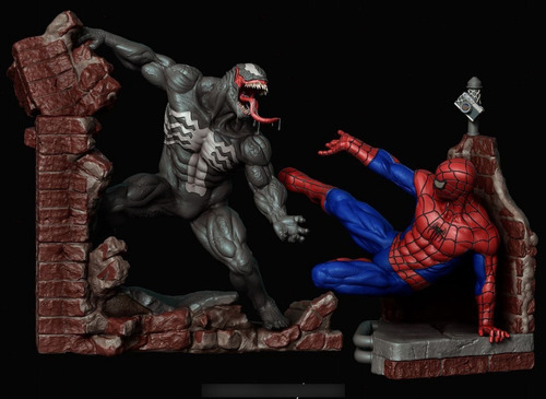 Archivo Stl Impresión 3d - Spiderman And Venom Diorama