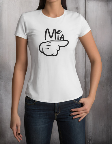 Blusa Playera Mujer Talla Extra Parejas Mía Izquierda