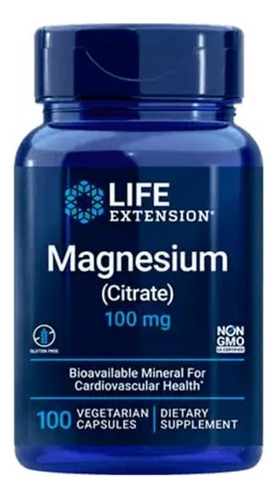 Life Extension Citrato De Magnesio 100 Cápsulas Sin Sabor