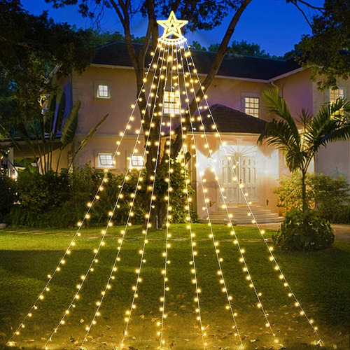 Luces De Navidad De Gran Tamao Para Exteriores Con Estrella