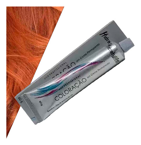  Bisnaga 60g Coloração Em Creme Permanente - Hidratylife Tom Loiro Medio Cobre Intenso 7.44