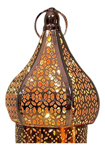 Moderna Lanterna De Mesa Luz Gaiola De M Rosa Dourado M