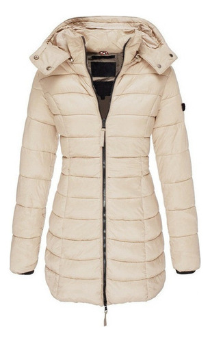 Chaqueta Fina Con Capucha De Longitud Media Para Mujer