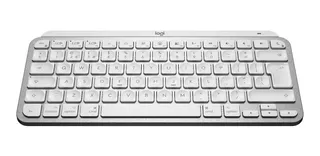 Teclado bluetooth Logitech Master Series MX Keys Mini QWERTY español España color gris pálido con luz blanca