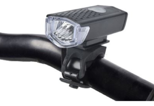 Kit 2 En 1 Luz Bicicleta Recargable Contra Agua Ultrabrillo Color Negro
