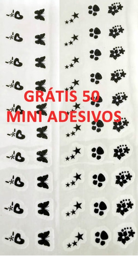 Adesivo Decalque Unha Inteira Makeup Nails Quadriculado Verm