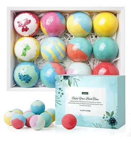 Bombas De Baño Forma Redonda Con Fragancias Aromaticas 12 Pz