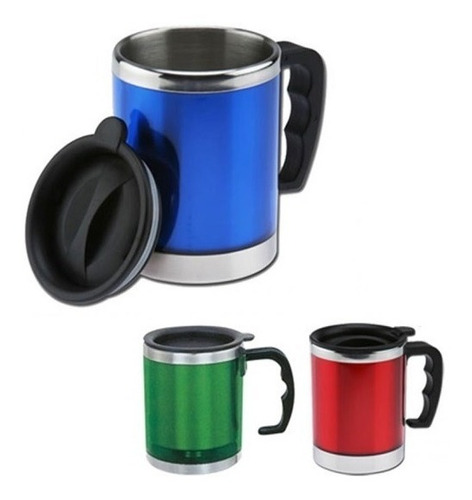 Jarro Termico De Acero Inoxidable Mug Vaso Manija Calor Frio