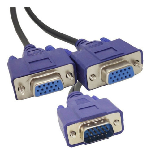 Cabo Y Vga Duplica Sinal 1 Entrada M X 2 Saídas F + Nfe