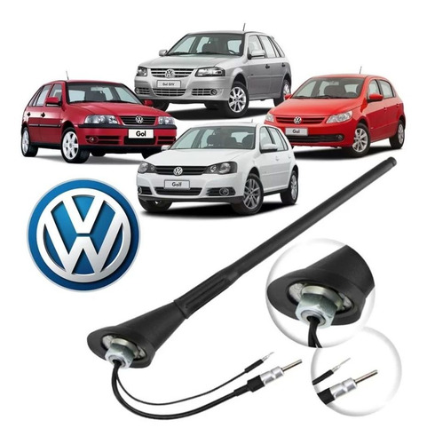 Haste Antena De Teto Volkswagen Gol 98 99 00 01 02 03 04 05