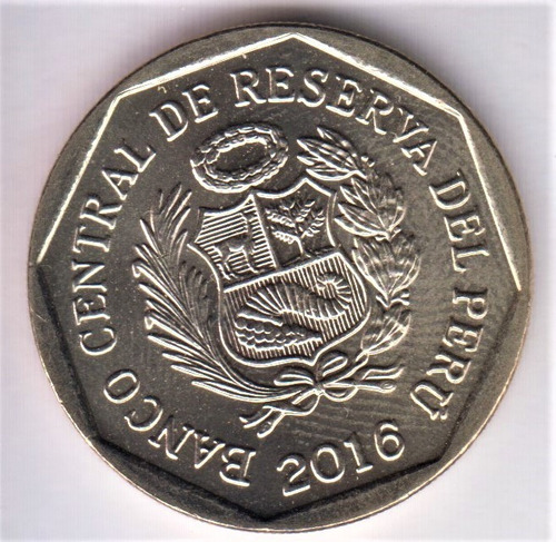 Moneda Perú 1 Sol 2016 Ceramica Shipibo Conmemorativa (c85) (Usado)