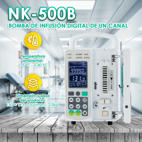 Bomba De Infusión 1 Canal Con Pantalla Lcd Nk-500b