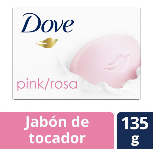 Jabón de tocador Dove pink beauty bar crema humectante 135g