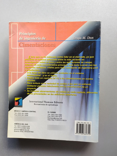 Principios De Ingeniería De Cimentaciones - Braja M. Das (Usado)