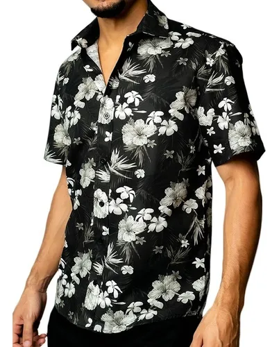 Camisa social hotsell preta florida