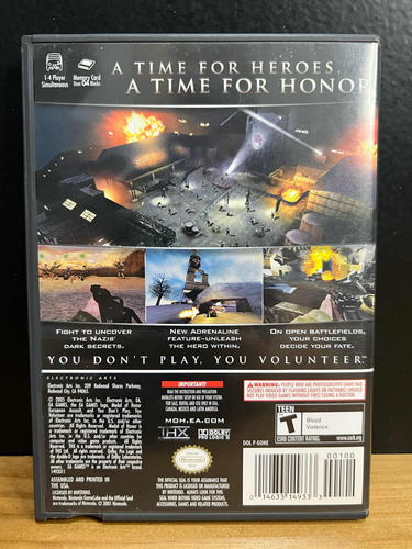 Medal Of Honor European Assault Gamecube Nintendo Original (Usado)