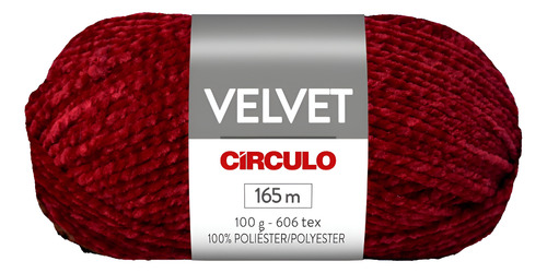 Fio Lã Velvet 100g 165m 100% Poliéster Efeito Aveludado Cor 3835-delírio