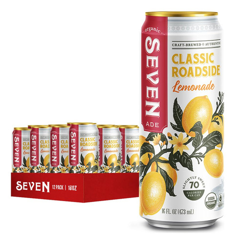 Limonada Clásica Seventeas, 16 Oz (paquete De 12 Latas), Org