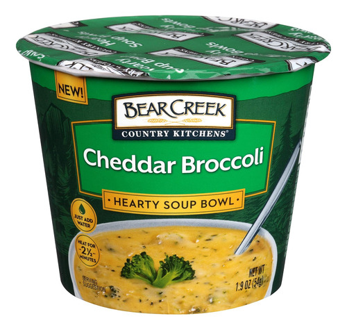 Bear Creek Hearty Soup Bowl, Brócoli Cheddar, 1.9 Onzas (paq