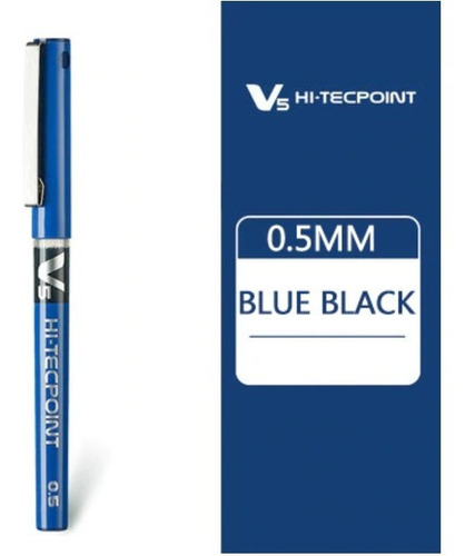 Rollerball Pilot V5 0.5 Azul Negro Color de la tinta Blue black Color del exterior Azul oscuro
