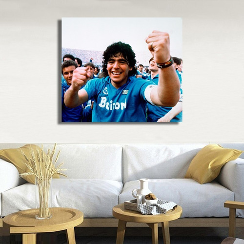 Cuadro Decorativo Moderno 60x70 Maradona Copa Del Mundo 4