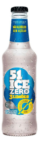 Cachaca 51 Ice Zero 6 X 275ml 3 Limoes
