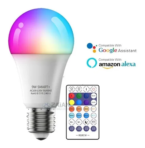 Bombillo Inteligente Multicolor Rgbw Luz Blanca Alexa Google