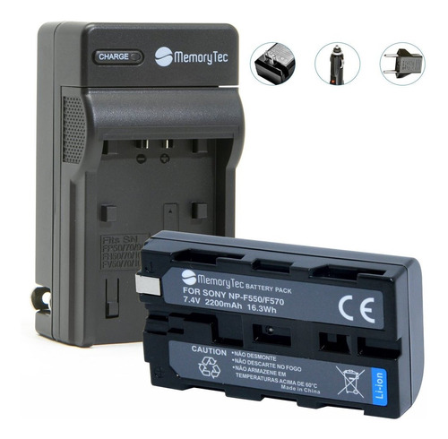 Kit 1 Bateria Np-f550 + Carregador Para Np-f550 Sony