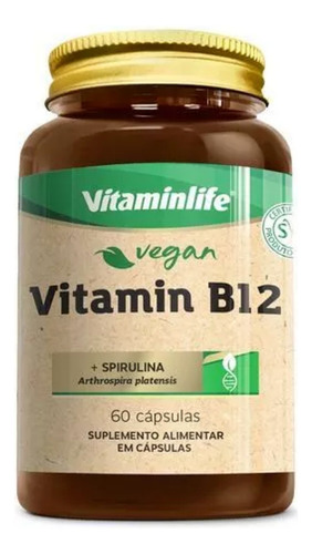Vitamina B12 + Spirulina Vegana (60 Cápsulas)vitaminlife