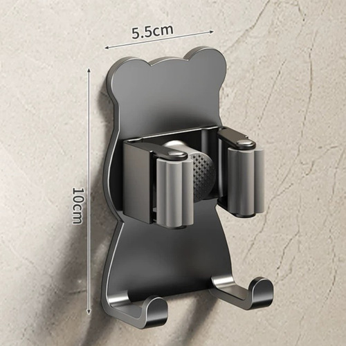Soporte De Pared Multiusos Para Escoba Y Fregona