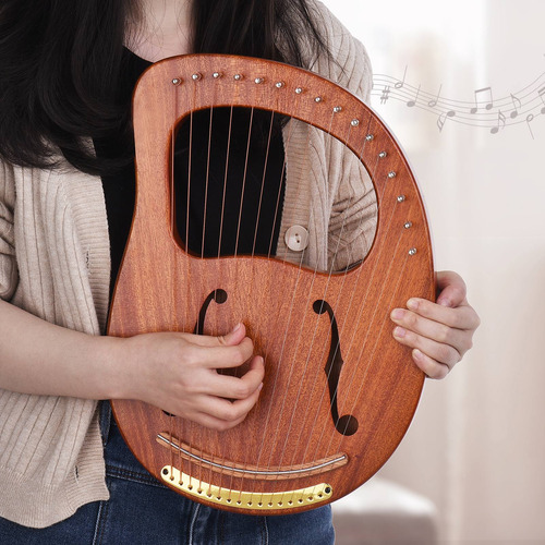 Imagen 4 de 6 de Lira Arpa De Tela Para Libros De Música Con Bolsa De Afinaci
