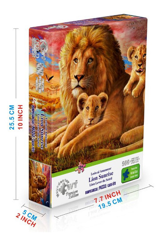 Rompecabezas Wuundentoy Premium Edition 500 pzs, Leon Al Amanecer
