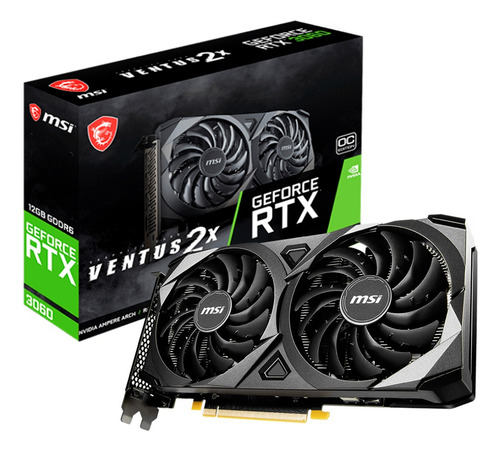 Tarjeta De Video Rtx 3060 12gb Msi Ventus Oc 2x Gddr6