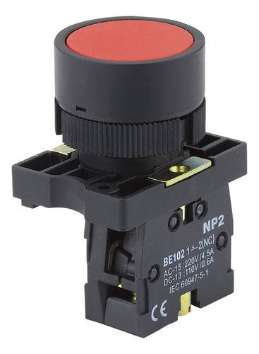 Boton Pulsador Rojo 22mm Xb2 Rojo